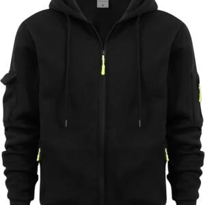 Hoodies for Men Quarter Zip Pullover Tactical Sweatshirt Vintage Long Sleeve Casual Fashion Hoodie With Pockets 2024